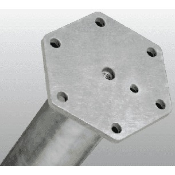 M 76x2050x3,5mm M24 HDG Surub de fundare (pilot insurubat diametru exterior 76 mm complet) M 76x2050x3,5mm M24 HDG Surub de fundare (pilot insurubat diametru exterior 76 mm complet)